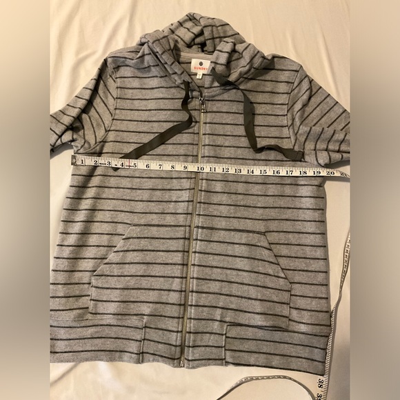 Sundry Striped Tawny Zip up Hoodie - NWT - Size 4/XL - *SOFTER THAN SOFT* - Picture 5 of 13